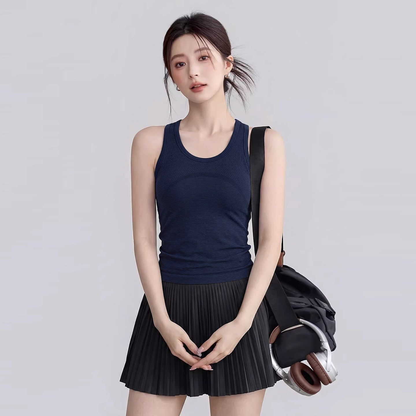 奥特莱斯瑜伽服健身衣女带胸垫固定杯运动背心跑步文胸普拉提训练