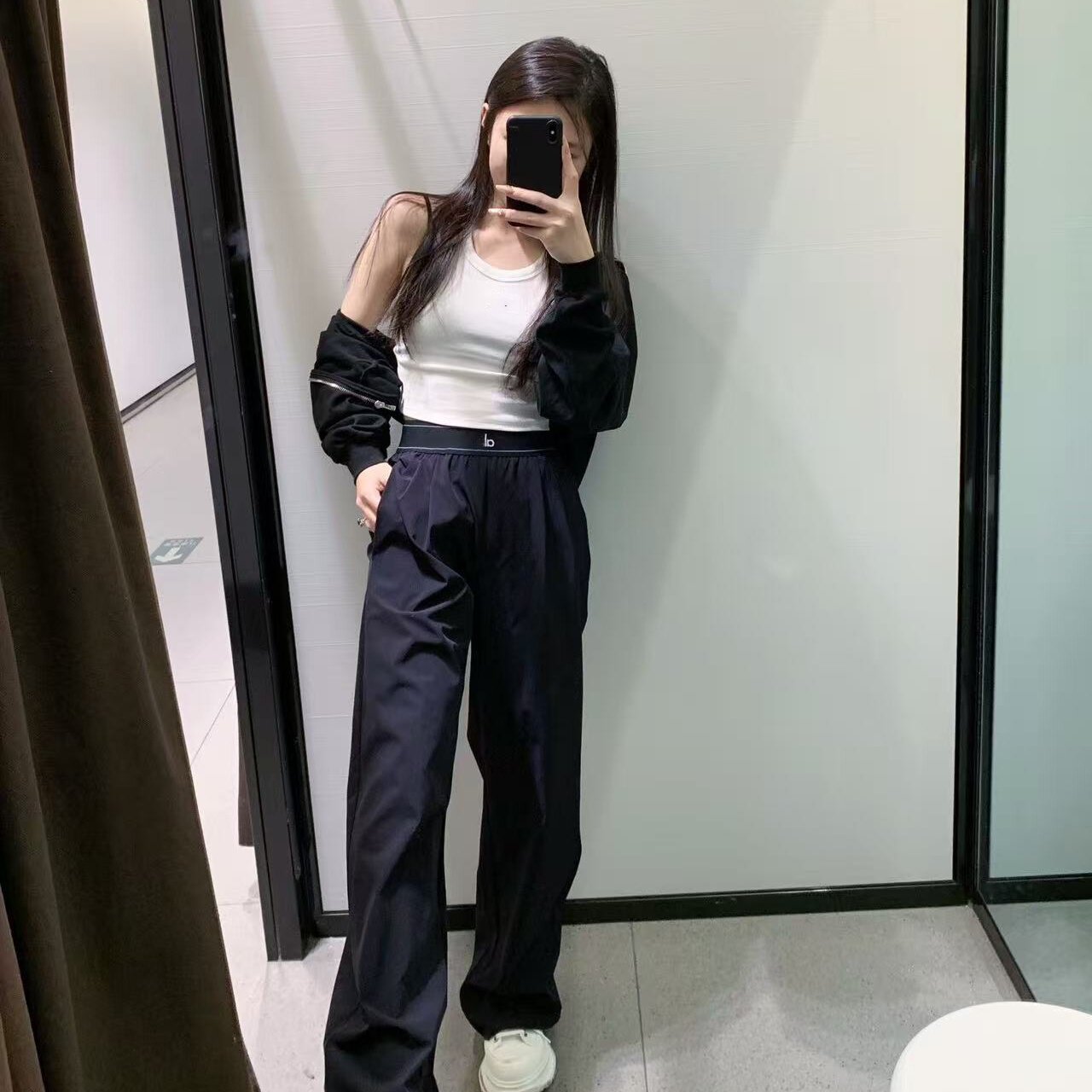 奥莱撤柜速干裤阔腿裤瑜伽裤女士春秋秋季透气速干健身裤直筒裤