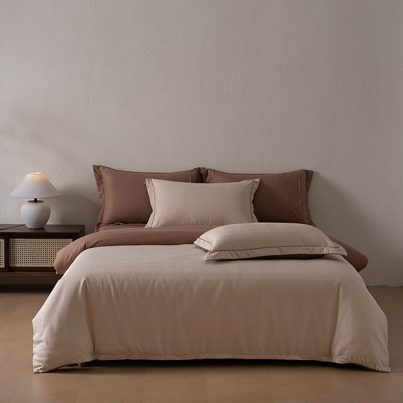 26年春夏新款高奢宋锦缎四件套高级感被套4件套双人床品套件