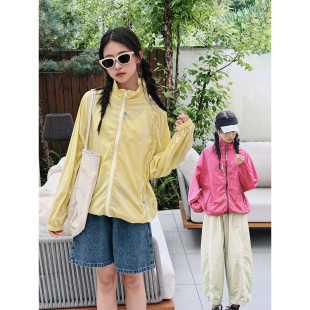 【树莓与凤梨】初中生女孩防晒外套2026夏装新款青少年薄款拉链衫