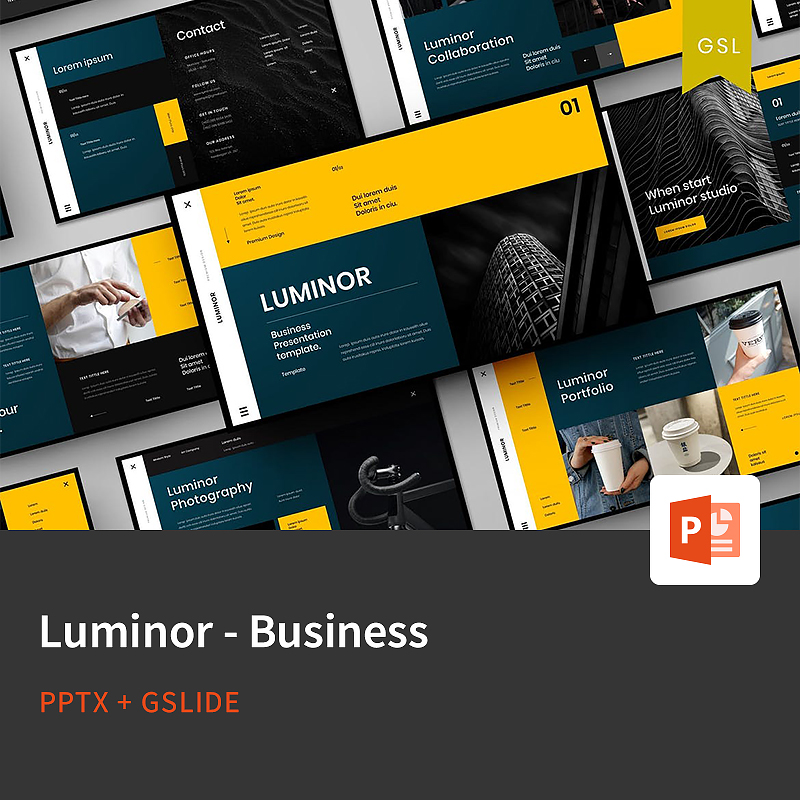 【PPT-621】Luminor欧美企业公司商务大气简介提案计划书PPT模板