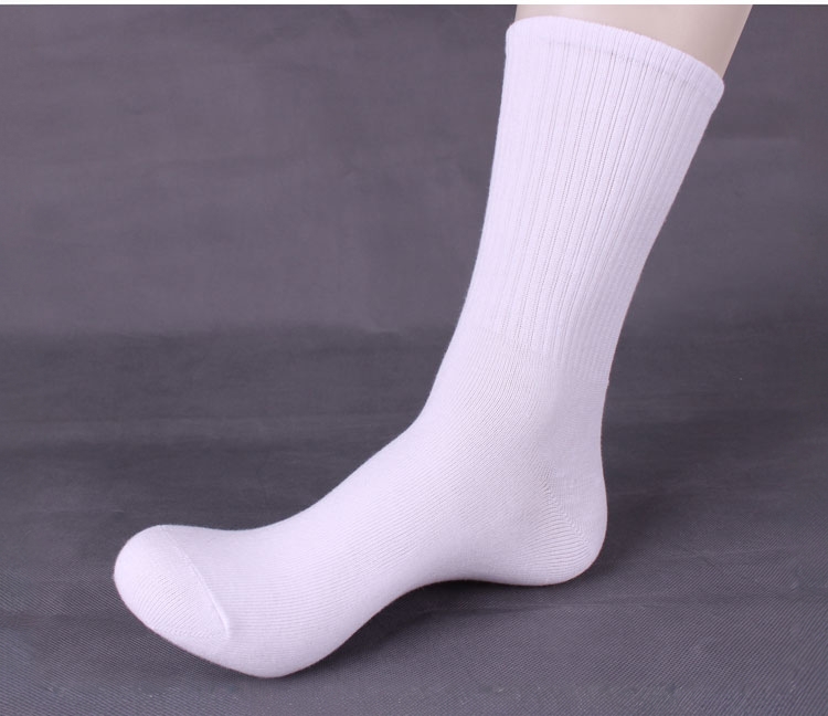 5双运动袜男中筒长袜女士纯棉短袜秋冬4季商务袜纯色黑白灰篮球袜