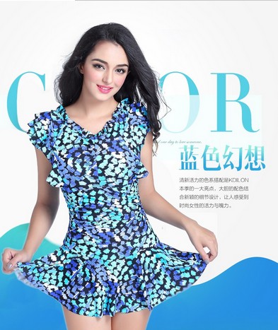 乳房切后专用泳装义乳游泳衣平脚连体泳衣假乳房专用保守温泉泳衣