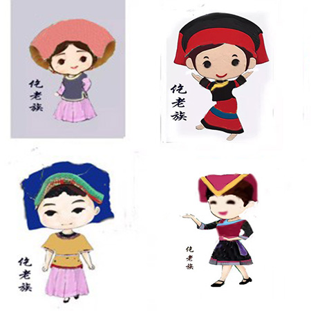 仡佬族布贴画56民族风半成品定制