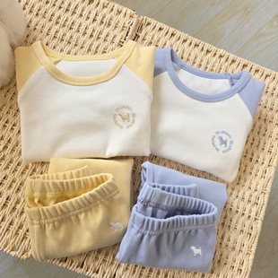 2件家居服套装 长裤 韩国代工厂儿童春秋冬羊毛拉架圆领长袖 不打折