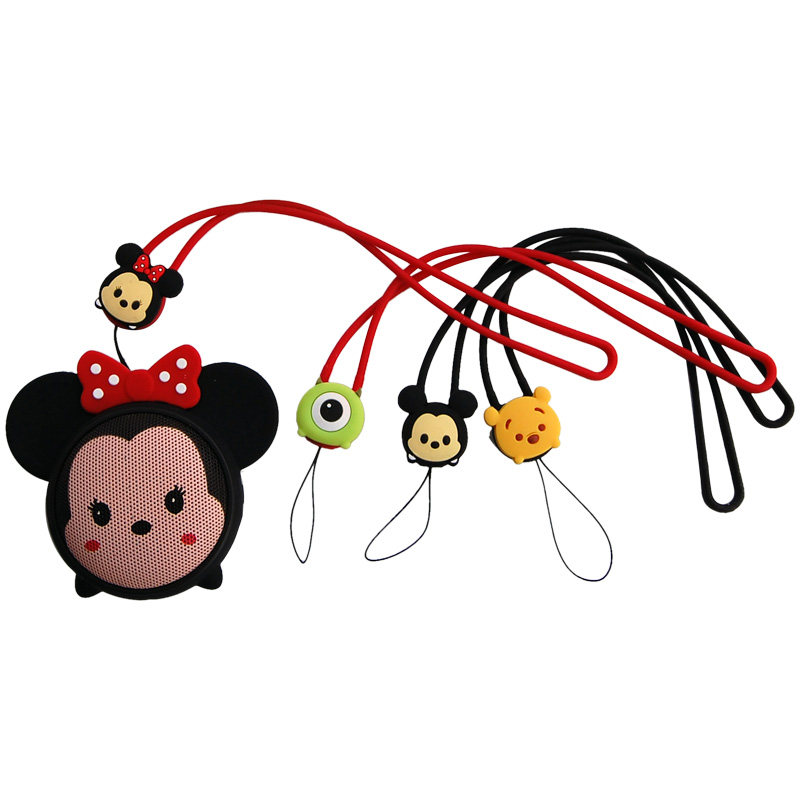 Disney/迪士尼手机挂绳 米奇米妮大眼仔维尼熊音响手腕挂绳挂件