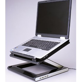 韩国ACTTO NBS-07H 黑钻至冷笔记本支架电脑扩展坞带4口USB hub