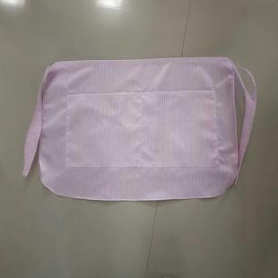 纺织厂女挡车工短款半身围裙防静电不粘毛2个大口袋车间时尚围腰