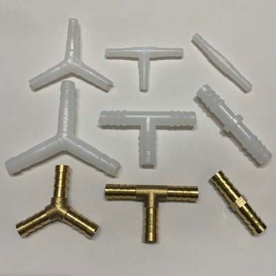 黄铜塑胶T型Y型三人字通等水冷接头 笔电水冷管配件软管直通 等径