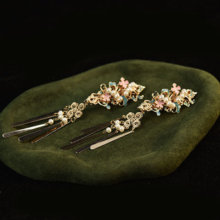 华容珠翠原创手工发夹发饰国风边夹日常复古新中式刘海夹丸子头饰