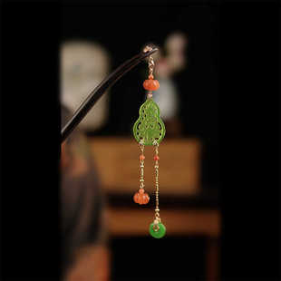 华容珠翠原创黑檀木日常盘发簪古风古典汉服旗袍国风发饰复古配饰