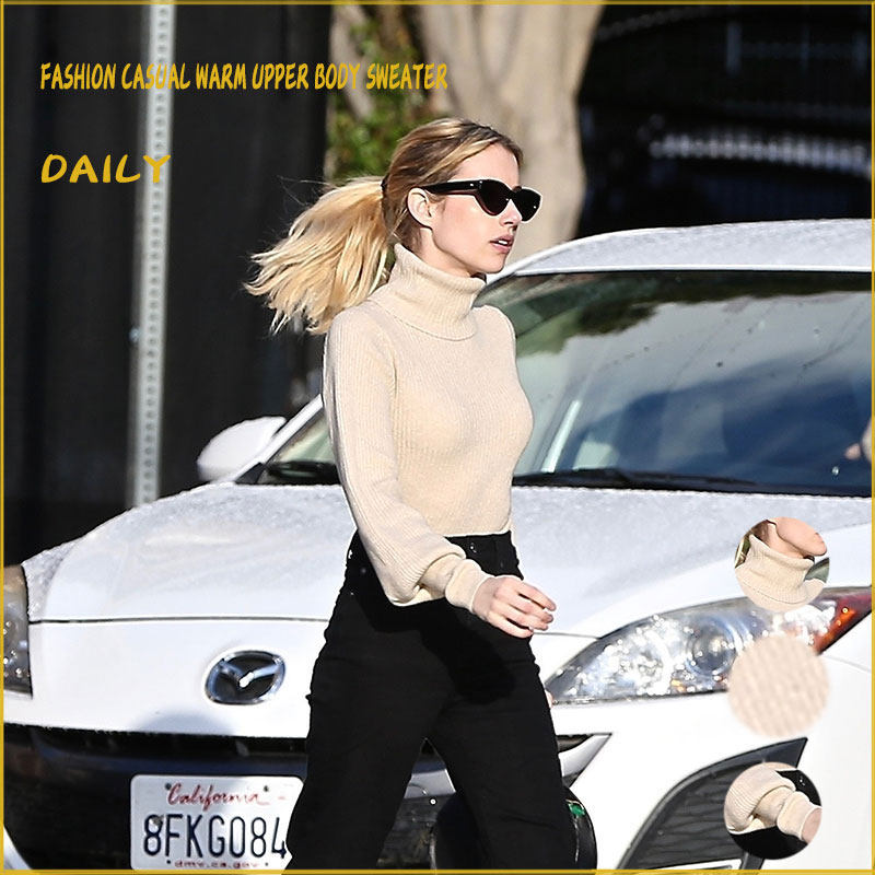 Emma街拍同款冬季新款超模保暖宽松时尚显瘦休闲系高级面料毛衣在类目 女装/女士精品, 毛衣中 - 来自Buy2taobao.com提供专业的淘宝代购服务