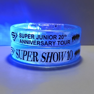 SUPER 10演唱会粉丝氛围道具 JUNIOR20周年应援发光手环SUPERShow