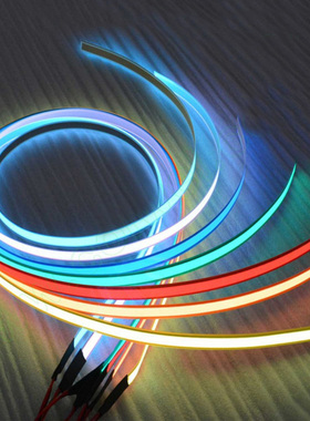 汽车冷光灯条发光条超薄灯条EL冷光条12V电池冷光片冷光带冷光线