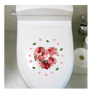 韩国花卉心形浴室遮瑕立体凹凸防水瓷砖贴画马桶贴纸家具装饰贴饰