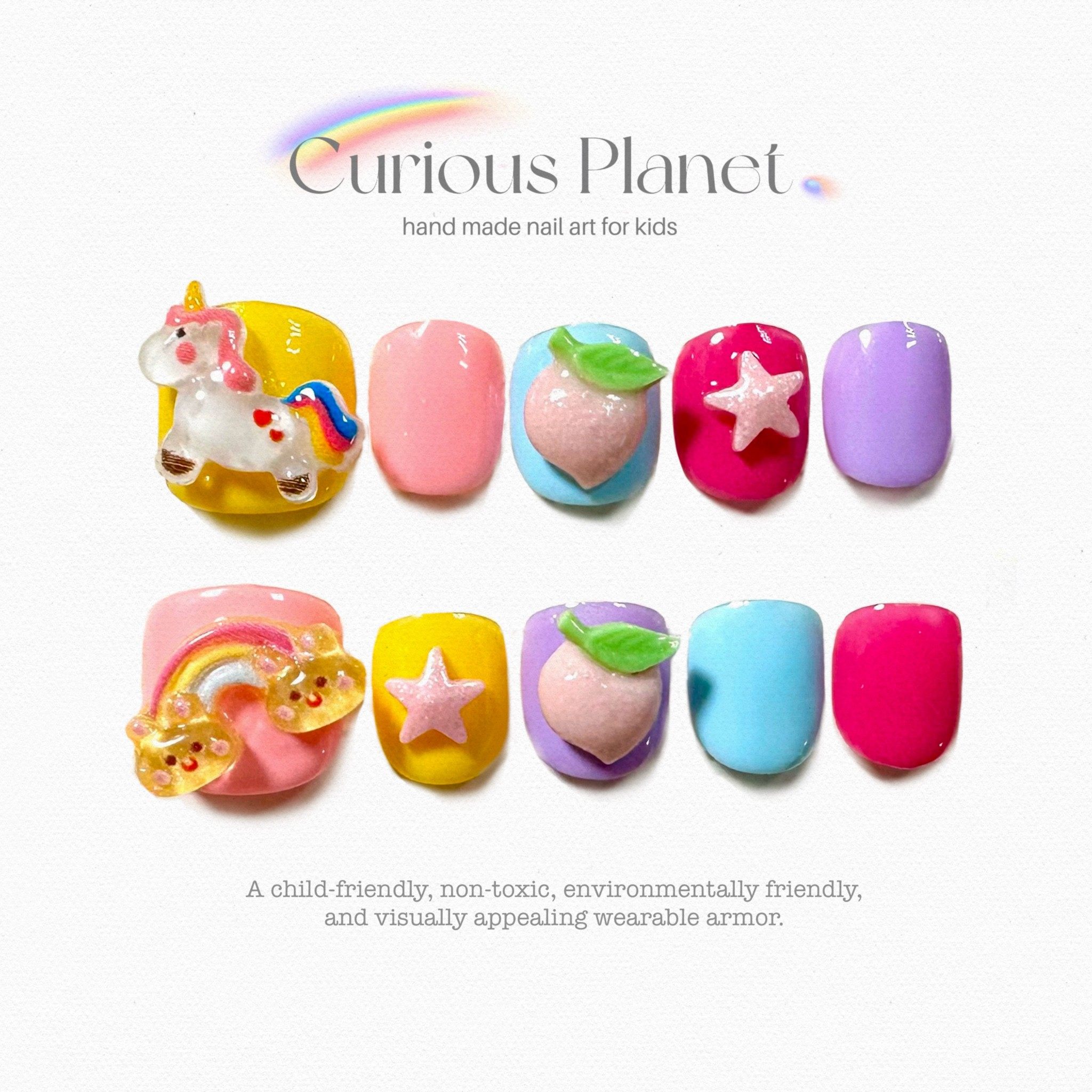 儿童穿戴甲小马显白短款甲片手工无毒环保儿童节日幼儿园毕业礼物