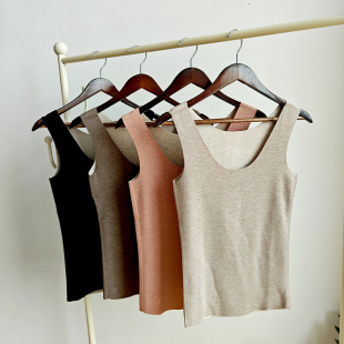 330克羊毛蚕丝德绒保暖背心女士打底蓄热无痕秋冬内搭修身 贴身