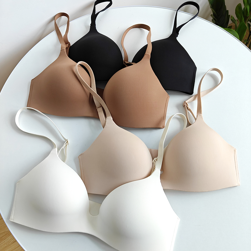 无钢圈文胸超轻柔软3D软支撑聚拢无痕美背内衣胸罩记忆立体杯光面