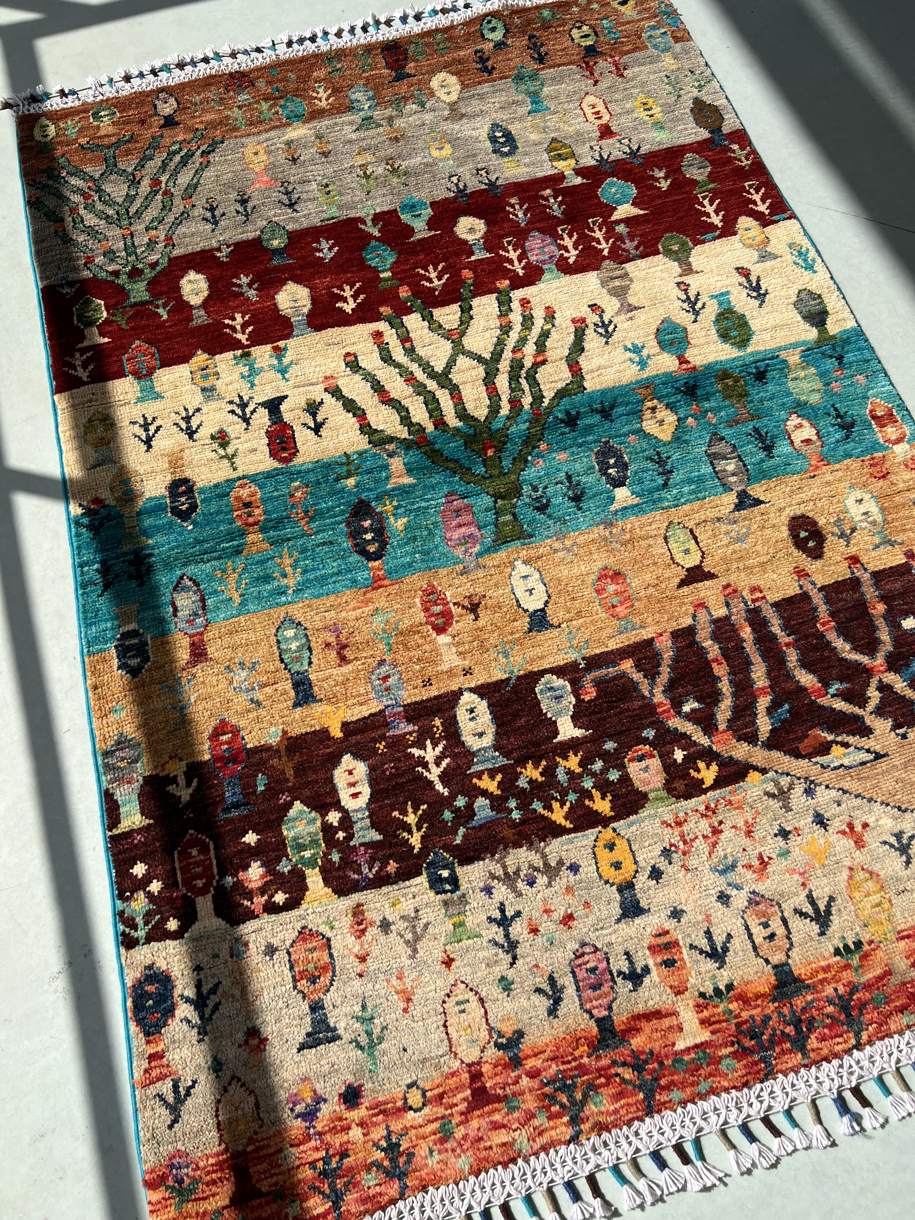 梭罗双树｜100*146cm手工打结地毯儿童房地毯卧室毯 海底世界