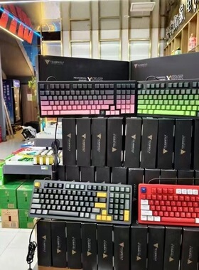 全新TEAMWOLF狼派X85机械键盘背光98键小键盘背光跑马灯网吧同款