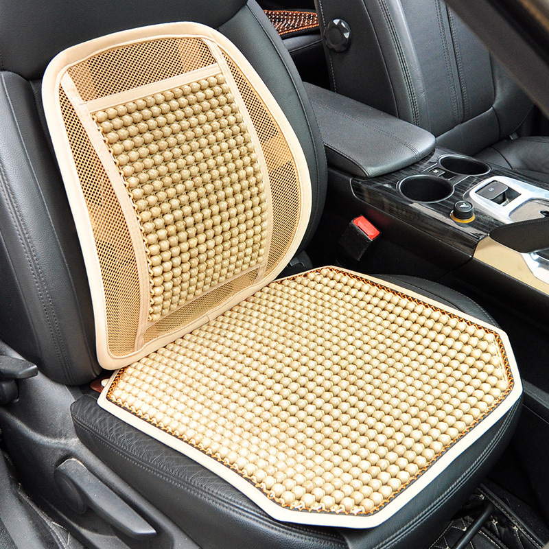 夏季腰枕木珠透气靠枕办公室靠背垫珠子汽车护腰靠垫坐垫透气护腰