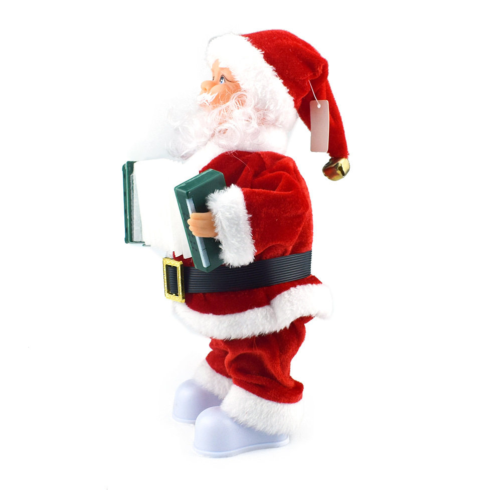 新奇有趣电动带音乐拉手风琴圣诞老人电动玩具圣诞节礼物装饰摆件