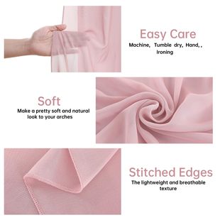 8米雪纺纱婚礼拱形海边背景装 饰雪纺垂坠悬挂窗帘布置亚马逊爆款