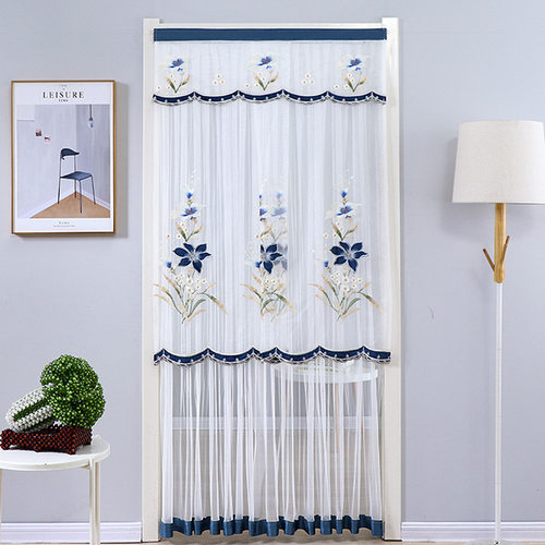 新款 卧室门帘 家用四季防蚊纱帘通用双层隐私帘隔断帘子免打孔