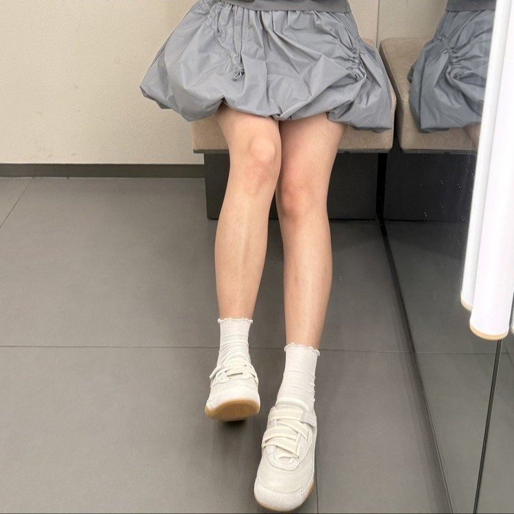 芭蕾德训鞋女款2025新款秋季法式复古风魔术贴百搭软底休闲运动鞋