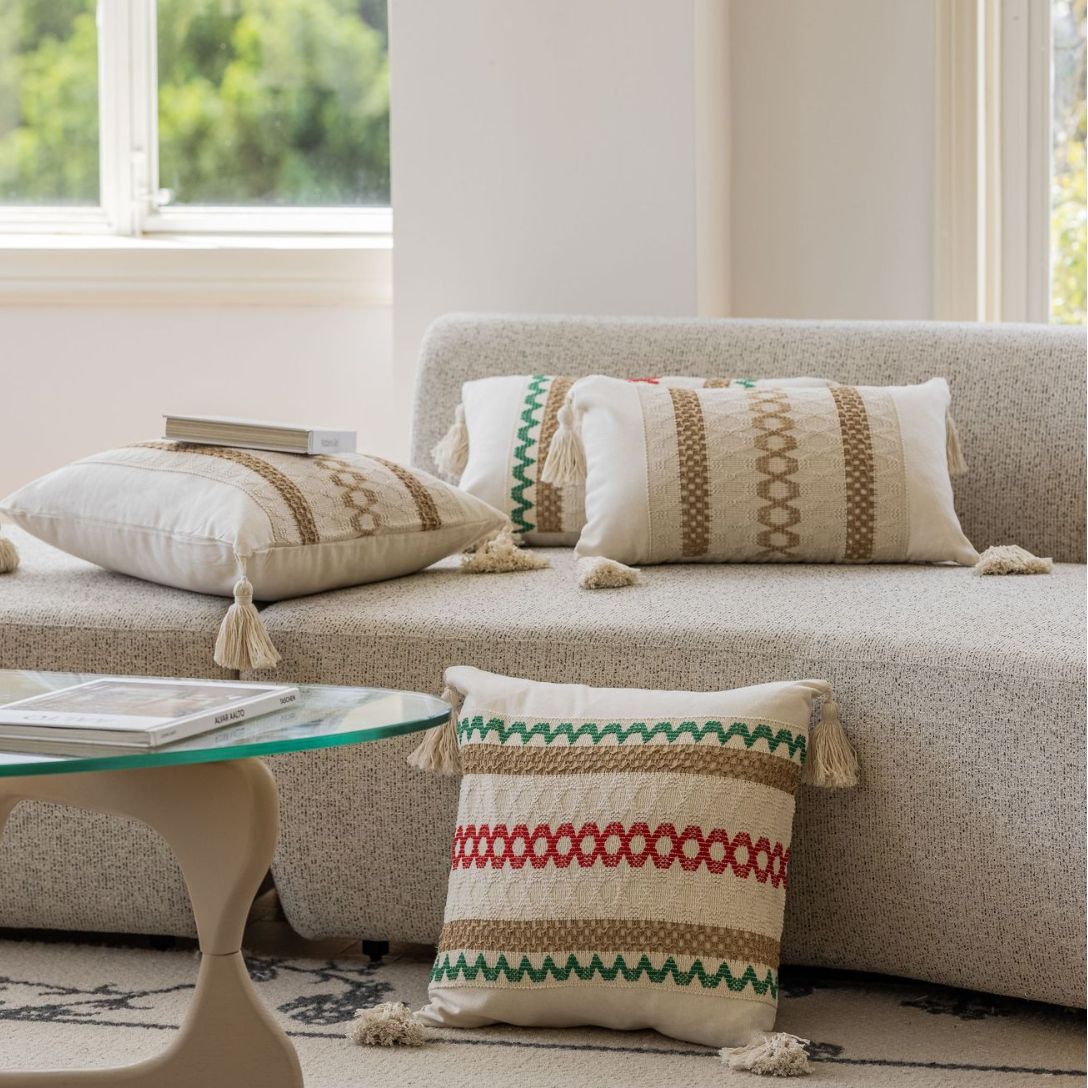 伊缦琪韵美式提花多色沙发抱枕床头靠垫客厅靠枕椅子汽车不含芯