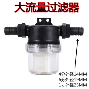 6分进水管过滤器插管地暖收弹器网 农用打药机农业植保大流量1寸