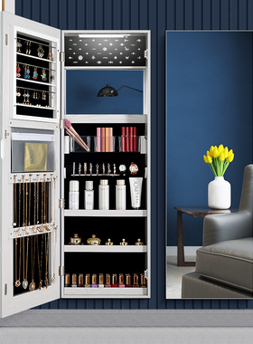 穿衣镜壁挂式家用女生卧室全身镜贴墙储物收纳镜柜衣帽间试衣镜子