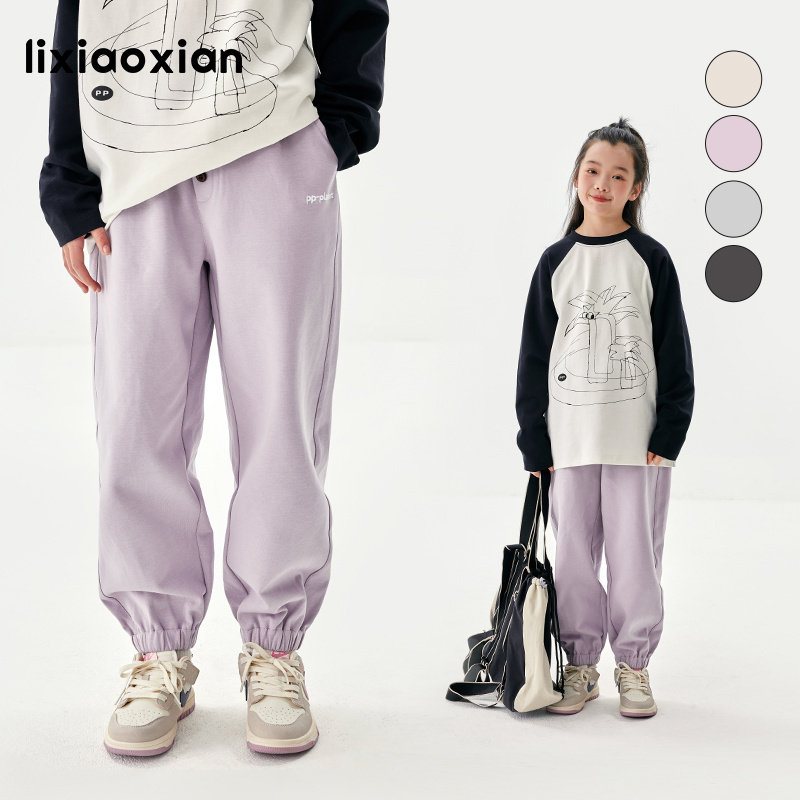 梨小闲女童春秋新款百搭休闲卫裤