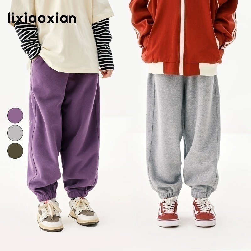 梨小闲童装长裤纯色百搭运动裤