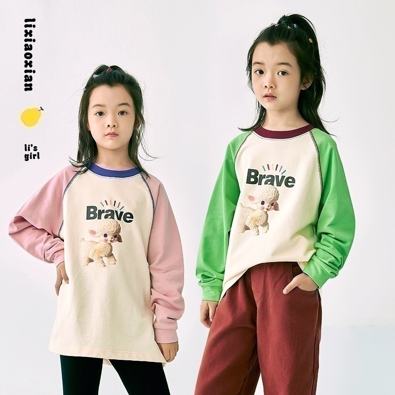 梨小闲原创童装儿童卫卡通印花