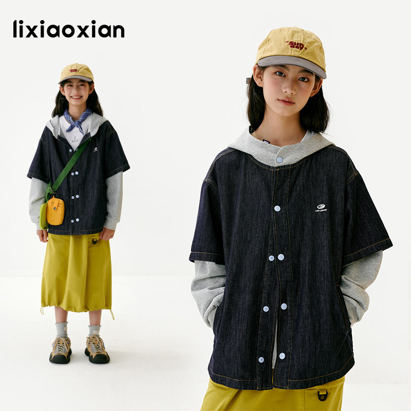 梨小闲原创儿童秋假两件牛仔外套