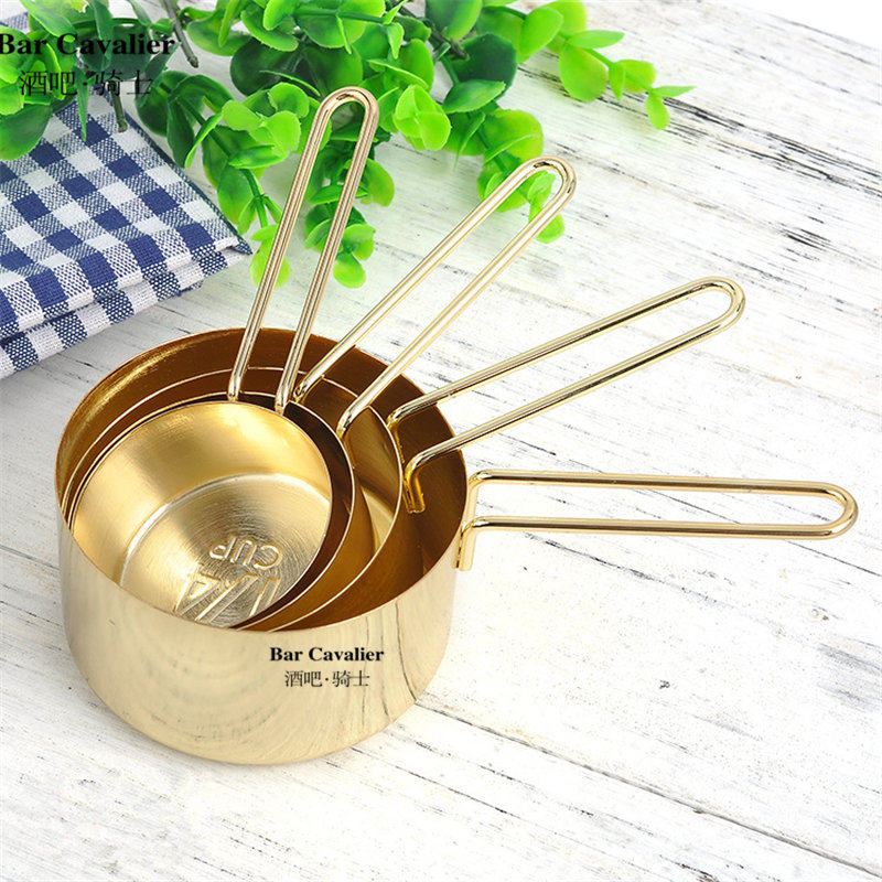 酒吧骑士 加厚304不锈钢量杯4件套 烘焙量勺量匙刻度杯茶匙食物称,餐饮具,调酒器,淘宝优惠券,粉丝福利购,淘宝优惠卷