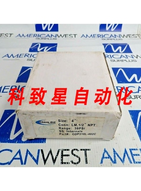 工业配件CHEM OIL COP310L-402C 量规 4英寸 LM 1/2英寸 NPT 30 P