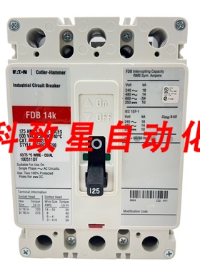 工业配件FDB14K 工业断路器FDB3125 125 AMPS 3 POLE 600