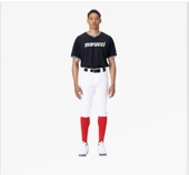 美规职业棒球裤 训练比赛运动成人儿童青少年白色灰色条纹 七分裤