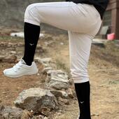 男女青少年儿童白灰黑藏青 比赛训练运动裤 美版 专业七分棒球裤