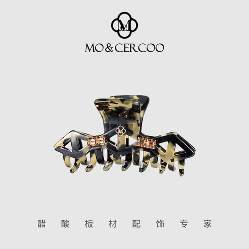 Mo&Cercoo经典水钻发抓气质优雅抓夹小众鲨鱼夹子高马尾发饰发卡