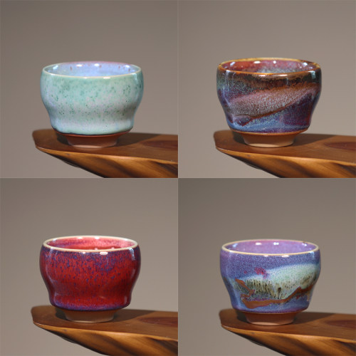 台湾许旭伦丹阳志野彩绘手工茶杯