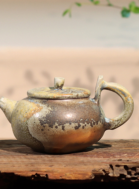 台湾陶艺师两撇刘小评张家志柴烧壶中式泡茶壶冲泡壶功夫台湾茶具