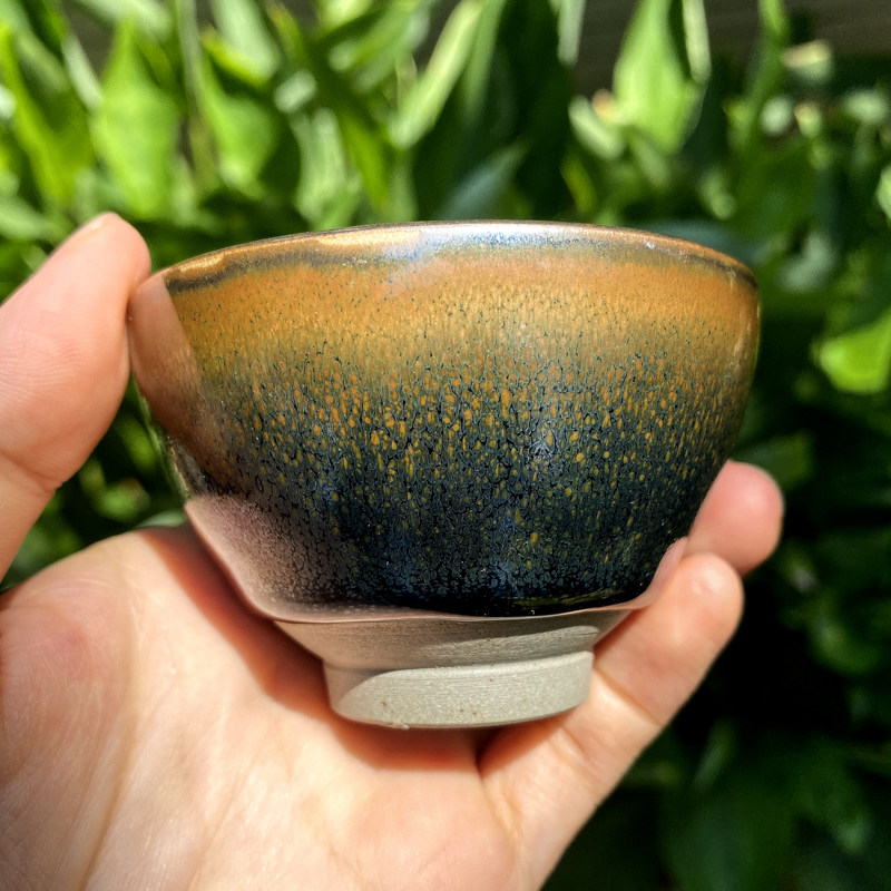 台湾天予窑主人刘钦莹 早期石桥窑纯手工天目杯 天目盏 茶杯