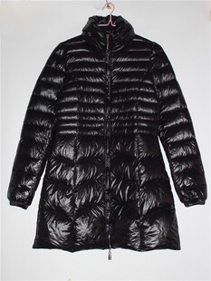 中长款欧美外贸原单收腰修身显瘦羽绒服超轻女装保暖冬天白鸭绒