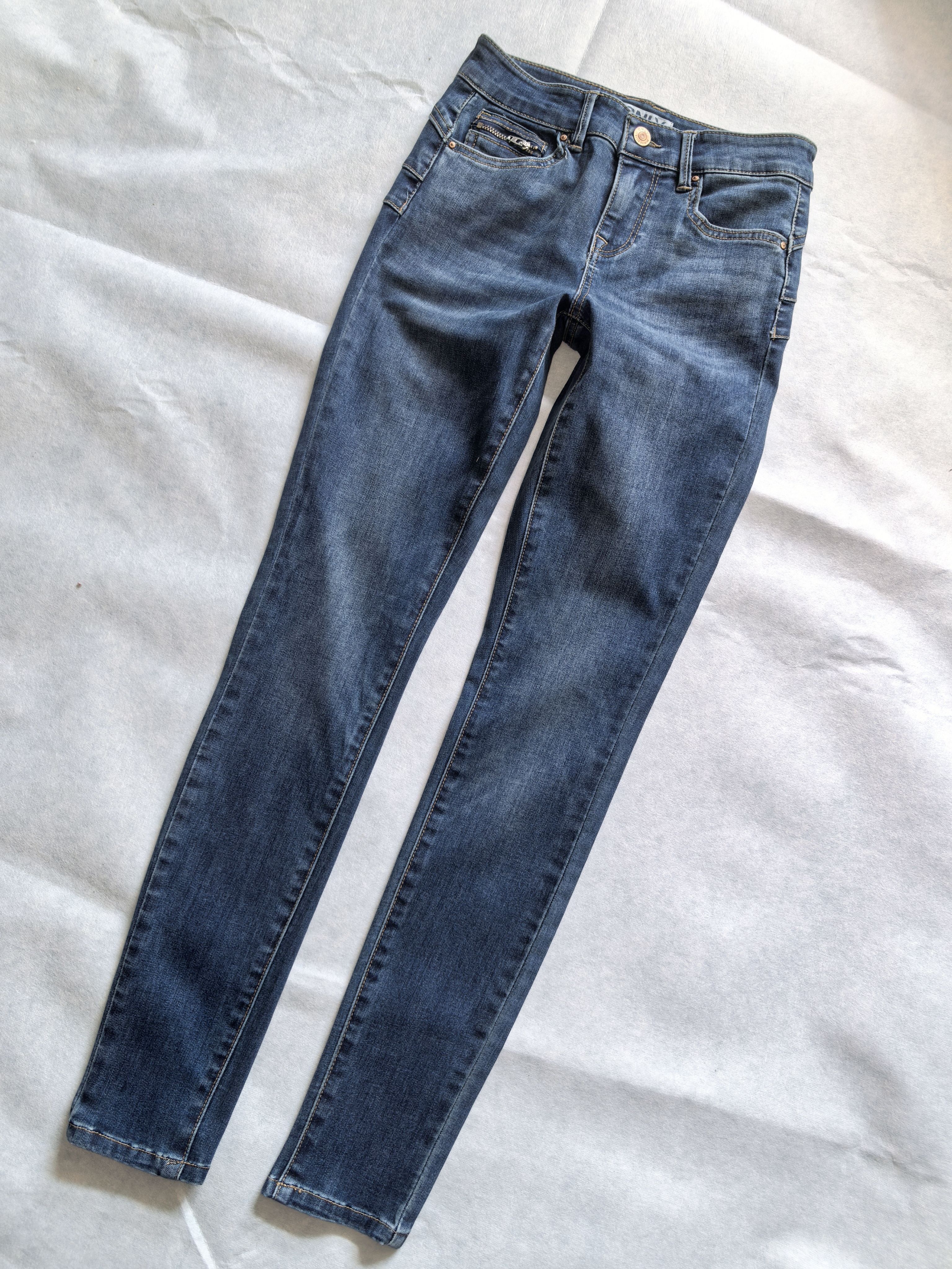 新品外贸原单春夏显瘦弹力修身小脚磨白加长牛仔裤大码女裤