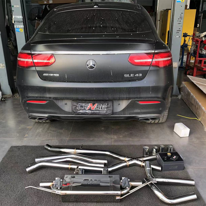 奔驰gle43 450 glc43 gls450 改装森德cende头段中尾段阀门排气管