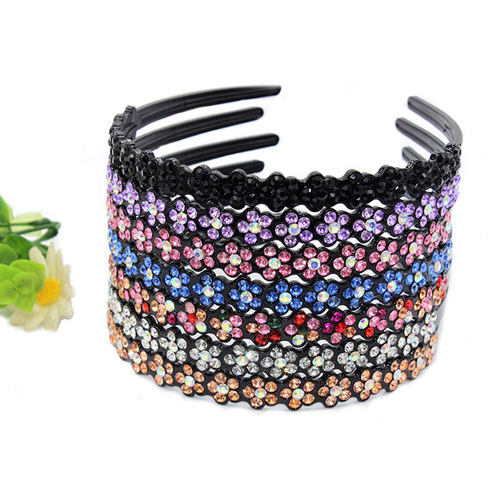 网红韩版带齿防滑发箍女士儿童发夹发卡头饰简约百搭饰品水钻气质