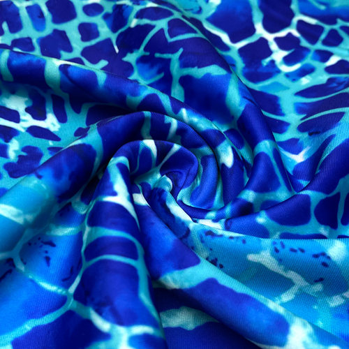 莱卡布水冰纹数码印花高弹力面料四面弹力面料做泳衣内衣服装布料